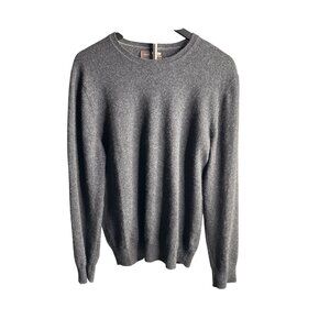 Black Brown 1826 Men's Gray 100% 2-Ply Cashmere Sweater Size M